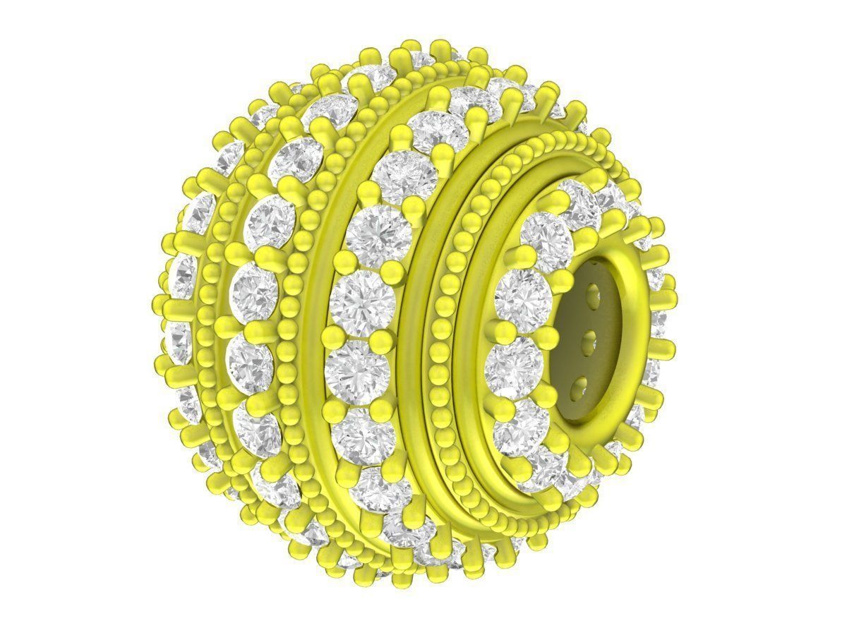 Luxury Diamond Ball Charm 3D Model for Jewelry 6657 3D print model_6