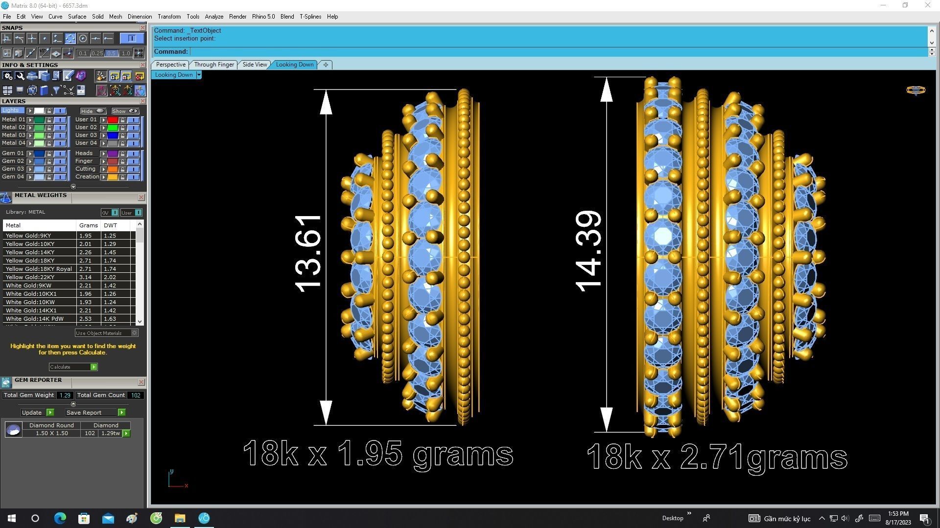 Luxury Diamond Ball Charm 3D Model for Jewelry 6657 3D print model_7