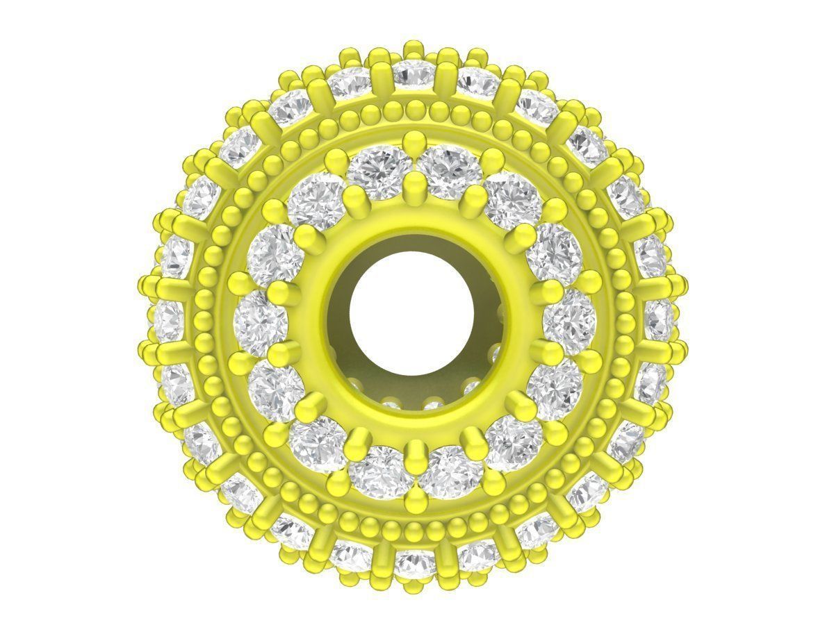 Luxury Diamond Ball Charm 3D Model for Jewelry 6657 3D print model_4