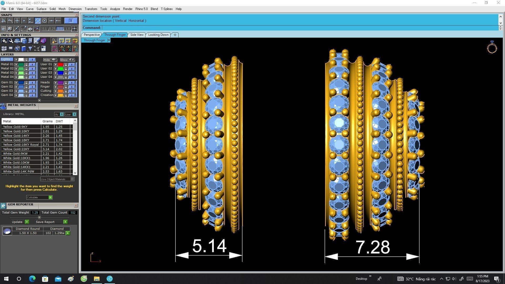 Luxury Diamond Ball Charm 3D Model for Jewelry 6657 3D print model_8