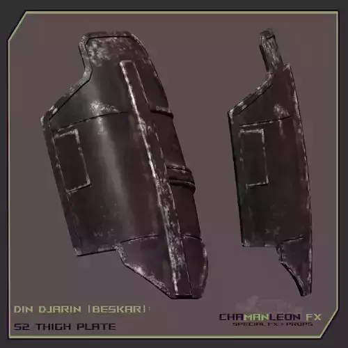 Din Djarin S2 Thigh Plate Armor Cosplay 3D print model