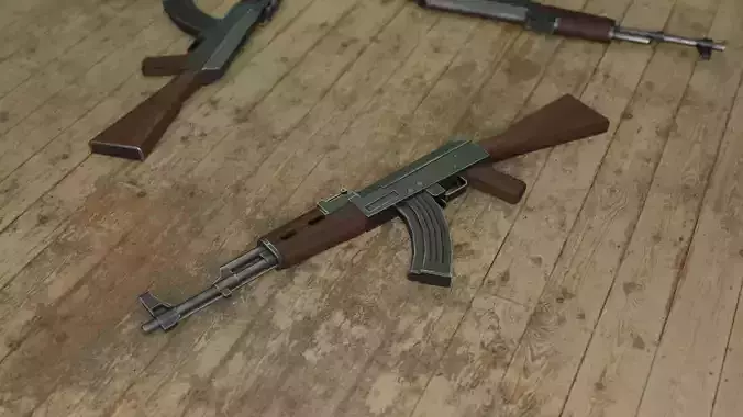 Ak-47 ak - rifle Low-poly 3D model