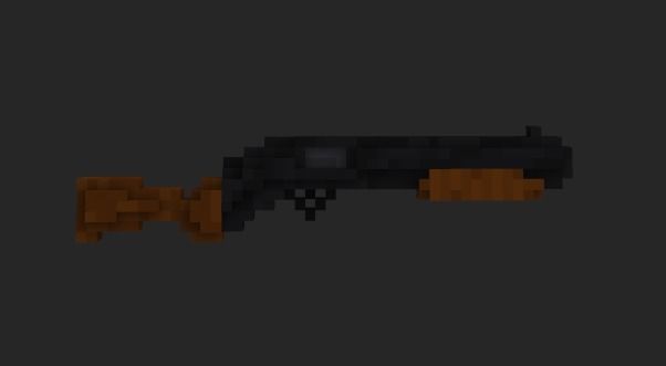 Rifle person in minecraft game 3D model_2