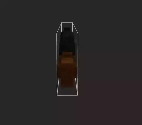 Rifle person in minecraft game