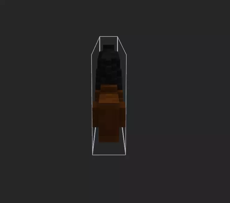 Rifle person in minecraft game 3D model_0