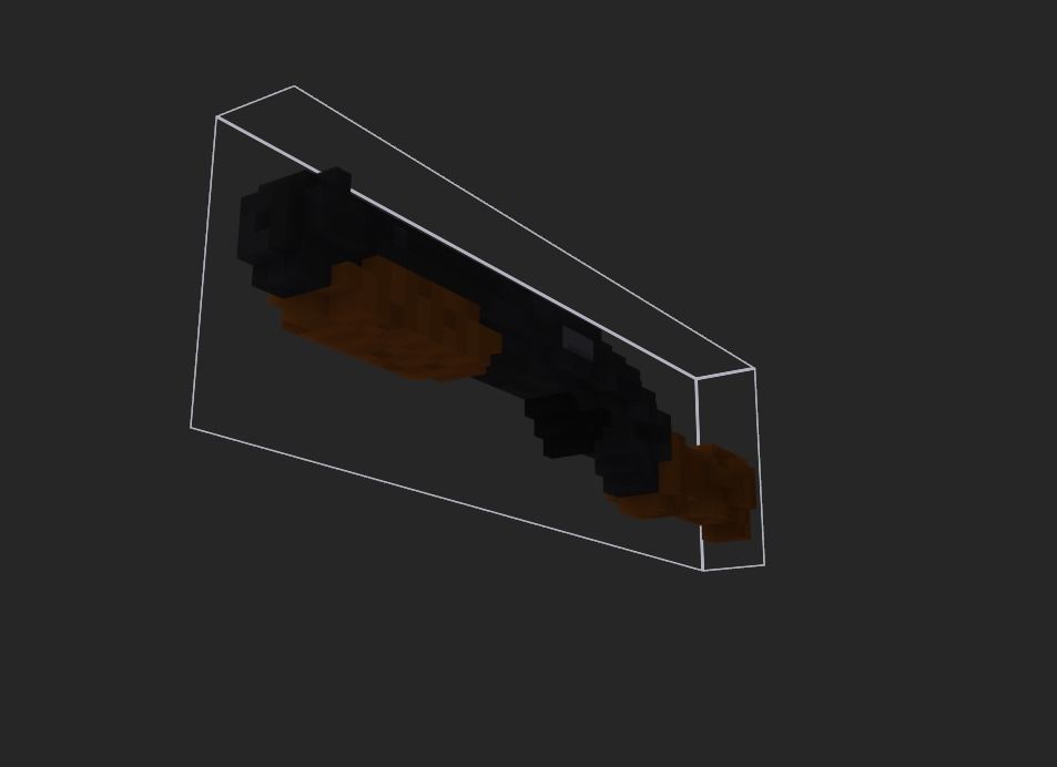 Rifle person in minecraft game 3D model_1