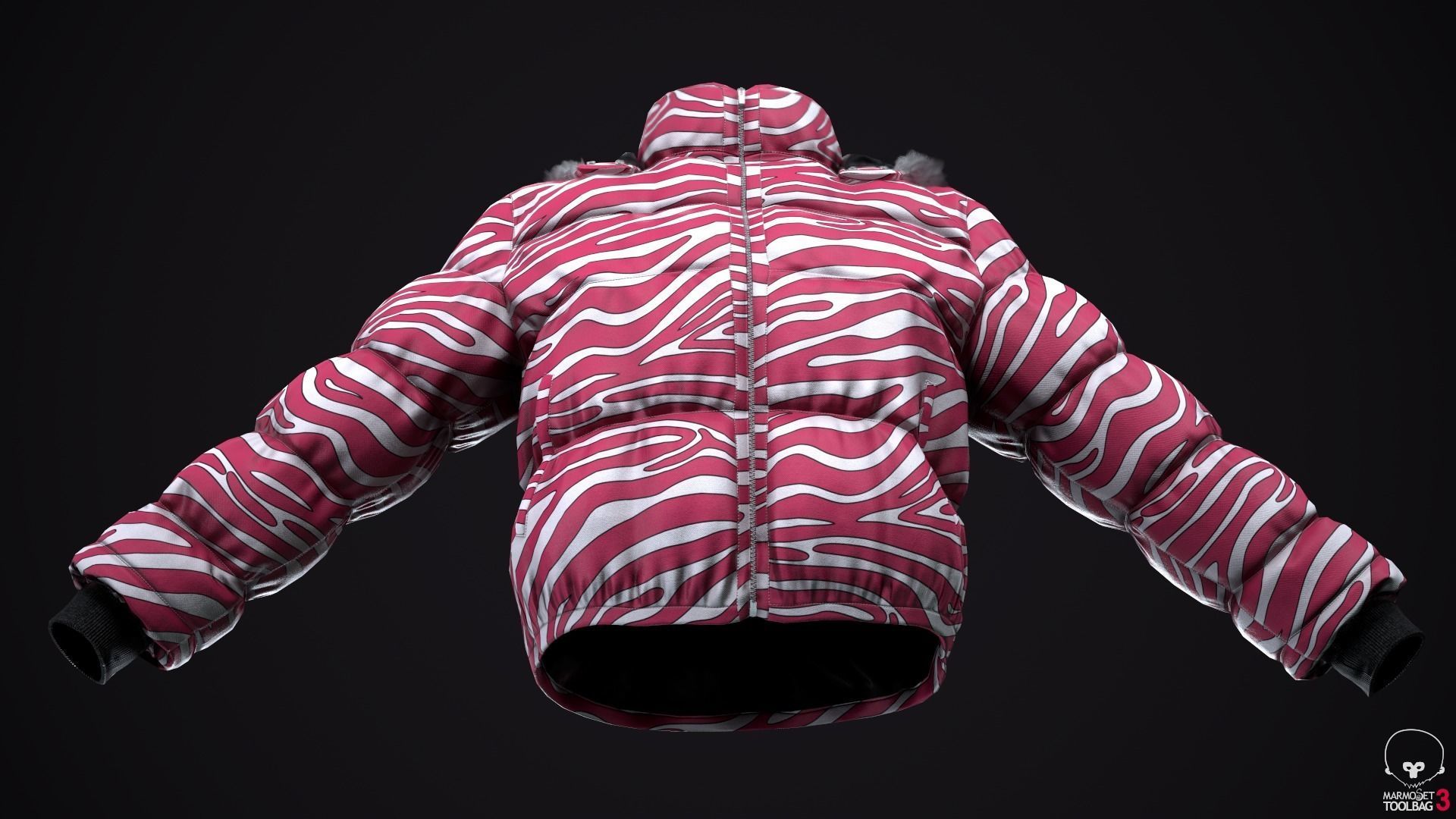 Winter jackets Low-poly 3D model_32