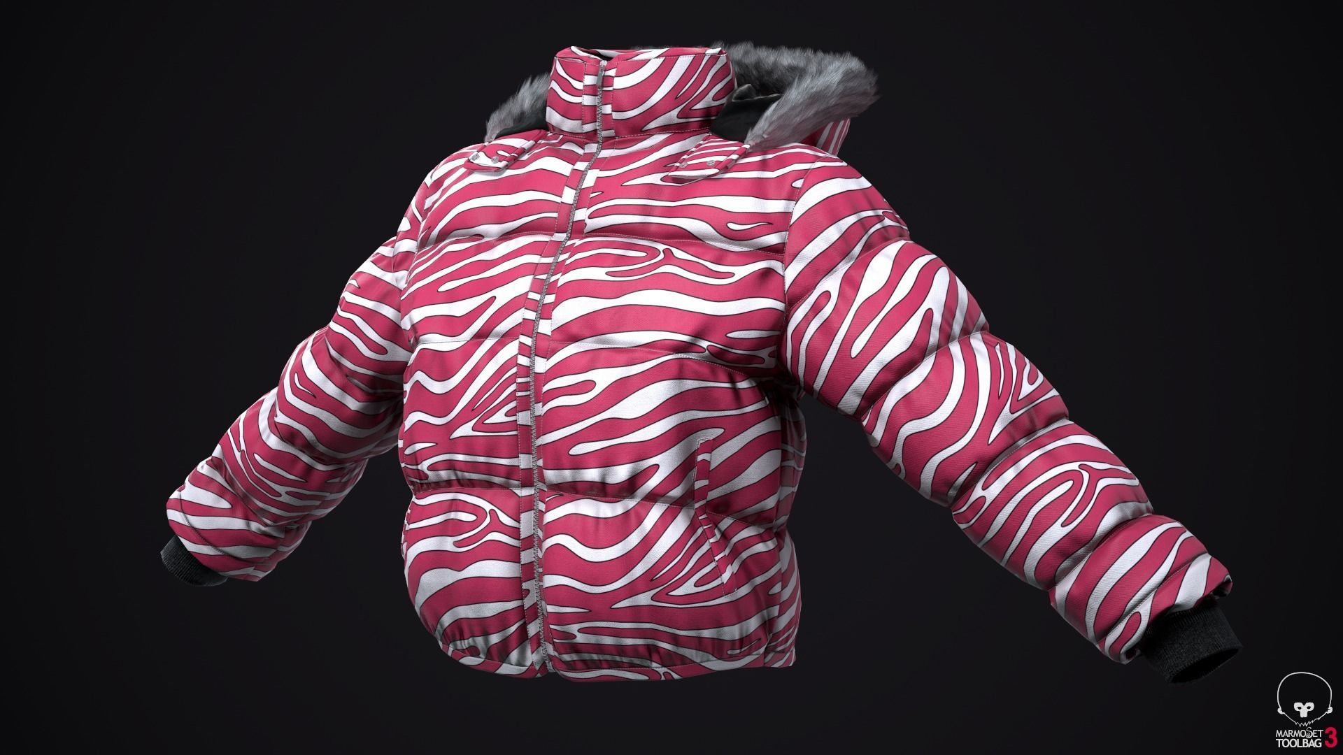 Winter jackets Low-poly 3D model_21