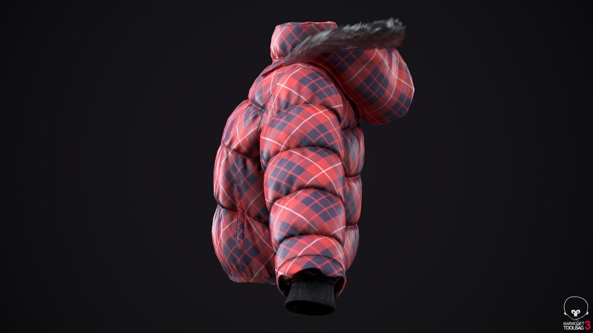 Winter jackets Low-poly 3D model_5