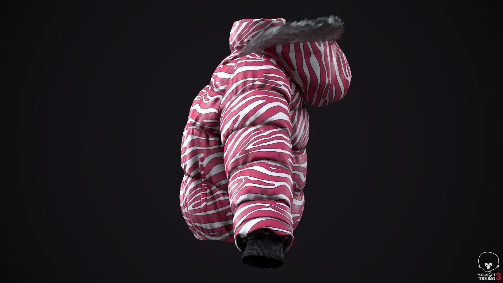 Winter jackets Low-poly 3D model_22