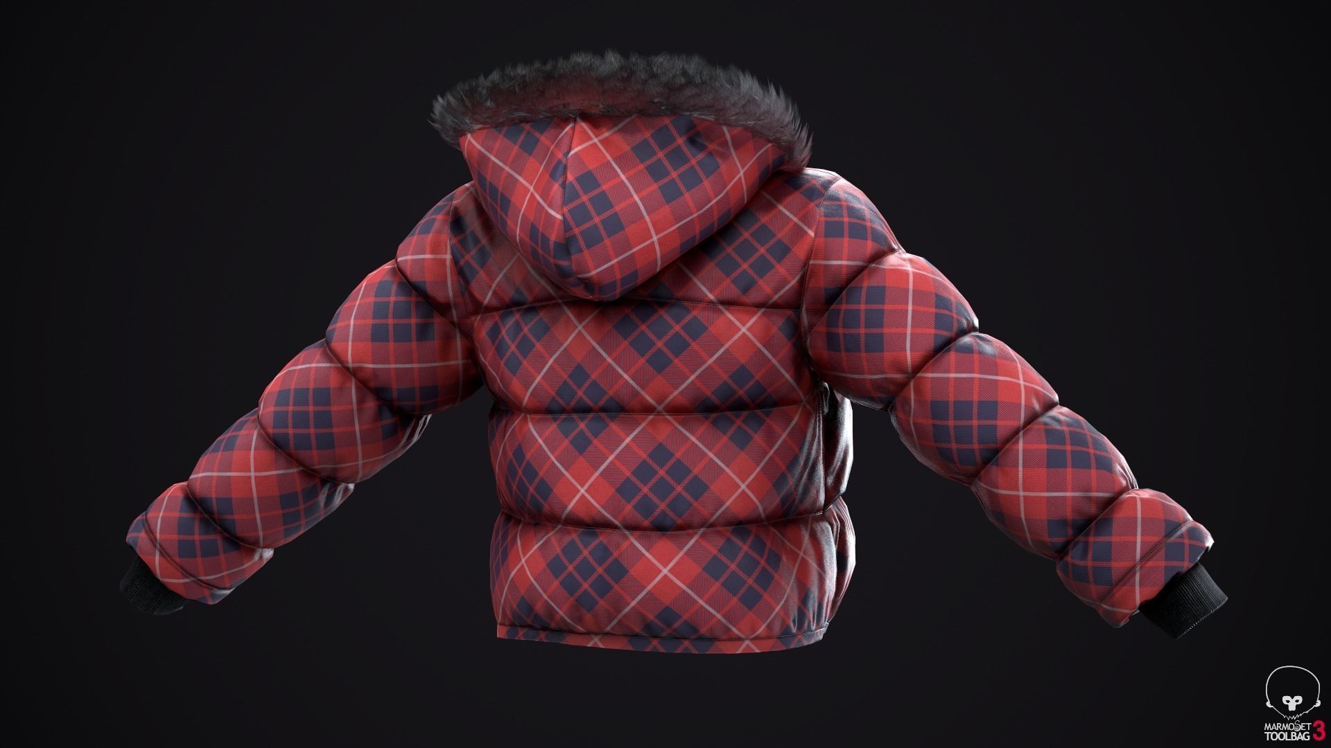 Winter jackets Low-poly 3D model_7