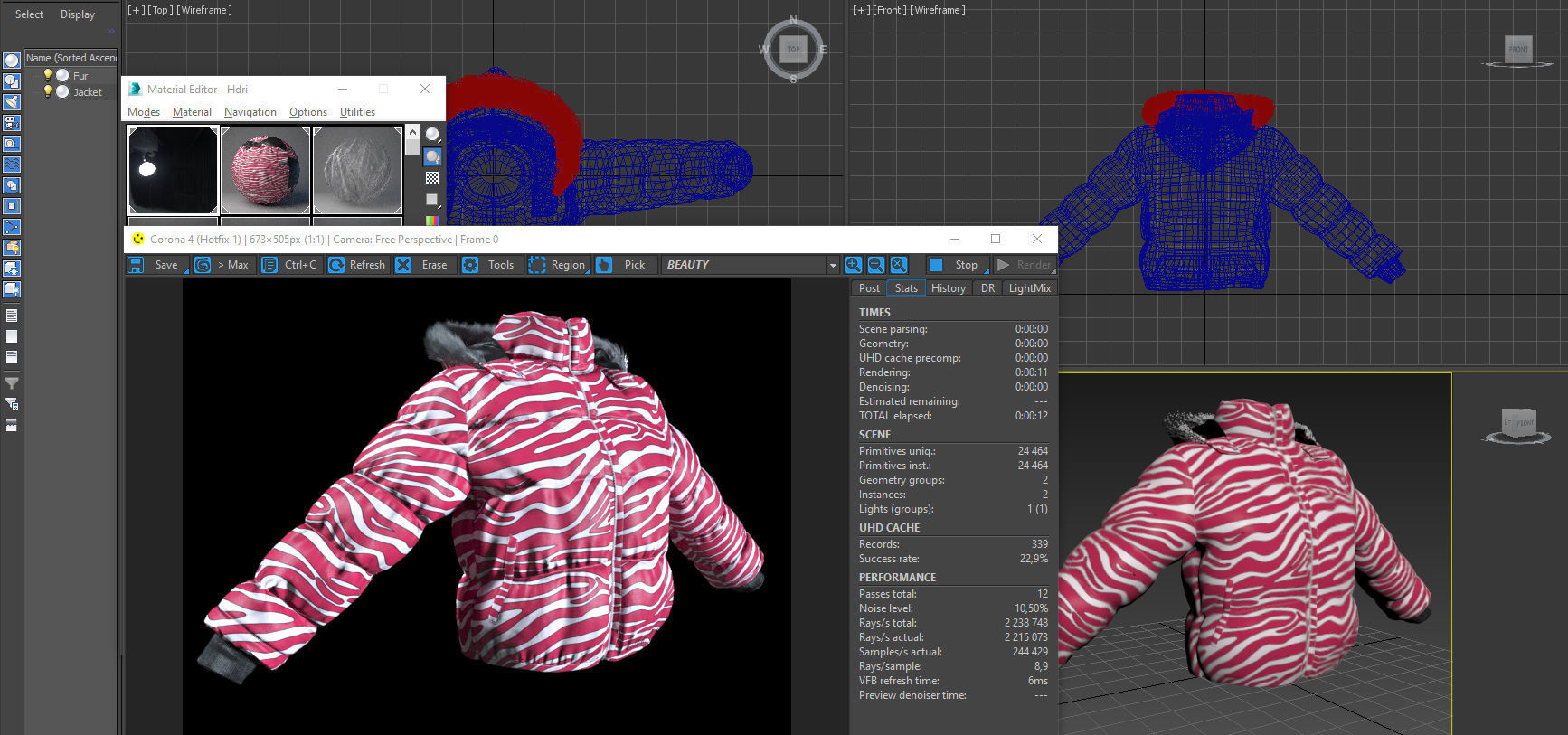 Winter jackets Low-poly 3D model_45
