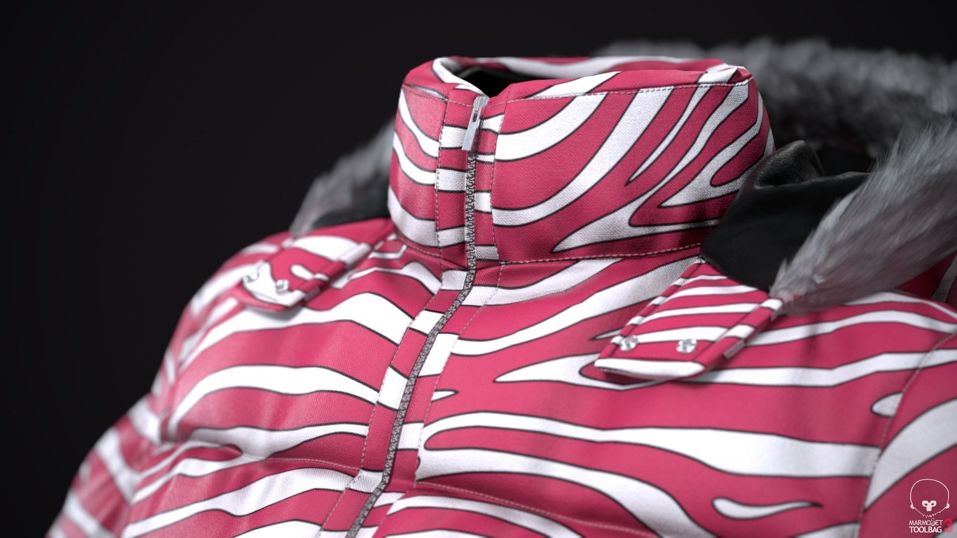 Winter jackets Low-poly 3D model_29