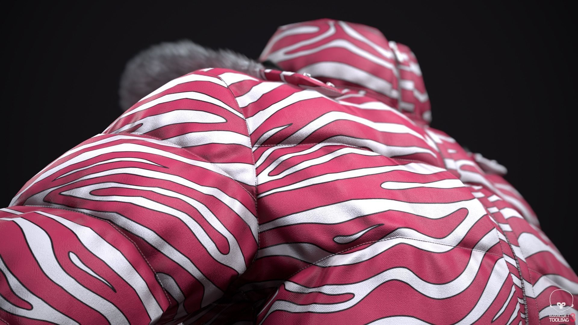 Winter jackets Low-poly 3D model_28