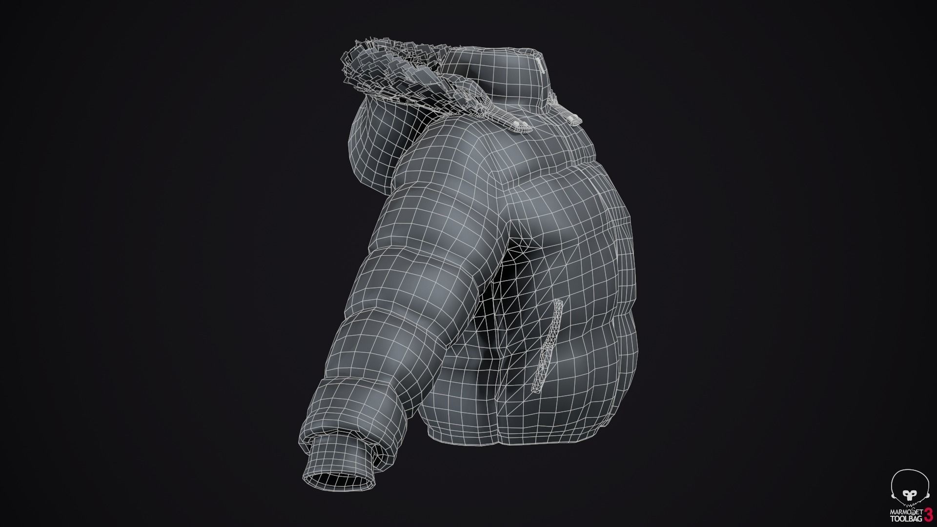 Winter jackets Low-poly 3D model_39