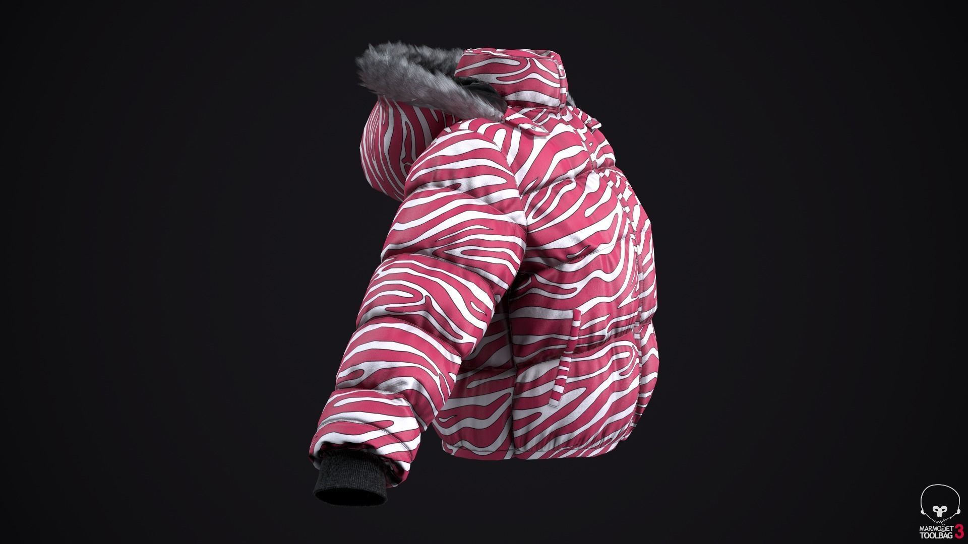 Winter jackets Low-poly 3D model_25