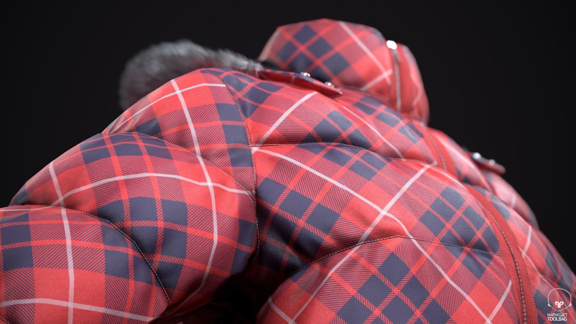 Winter jackets Low-poly 3D model_11