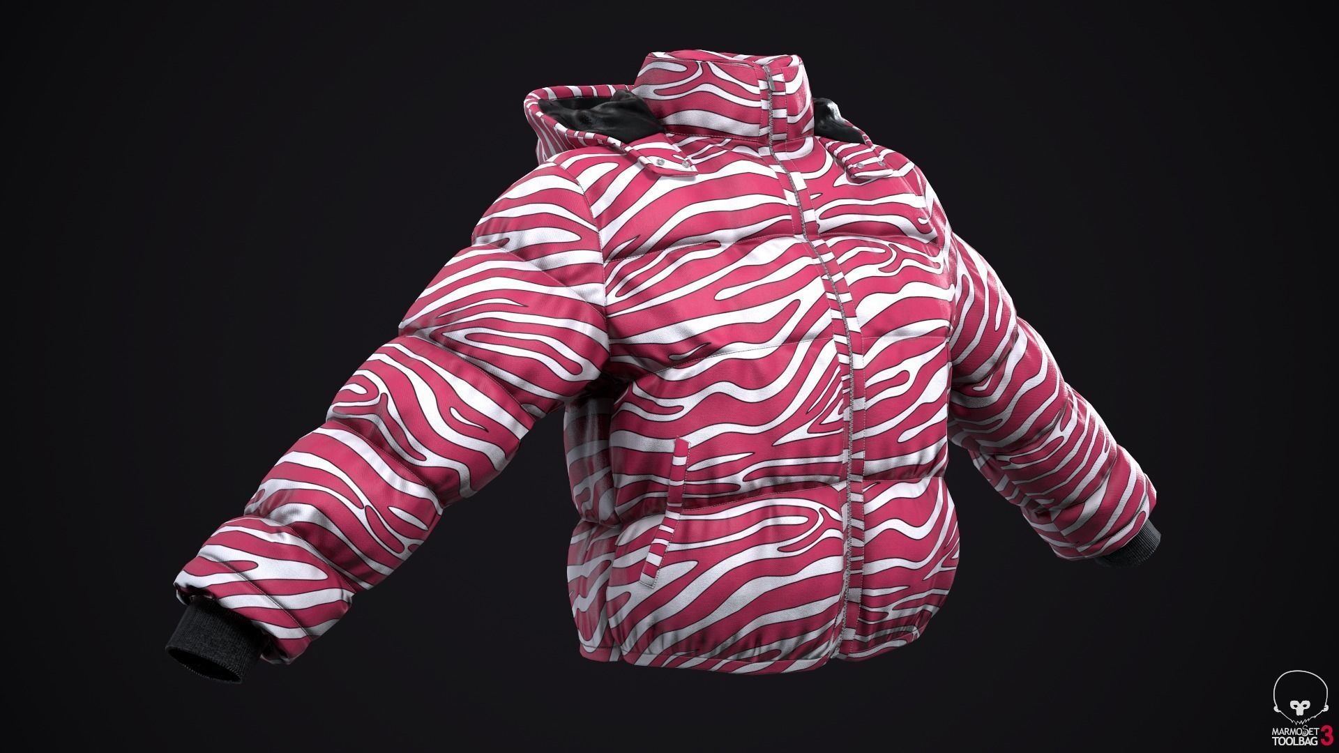 Winter jackets Low-poly 3D model_19