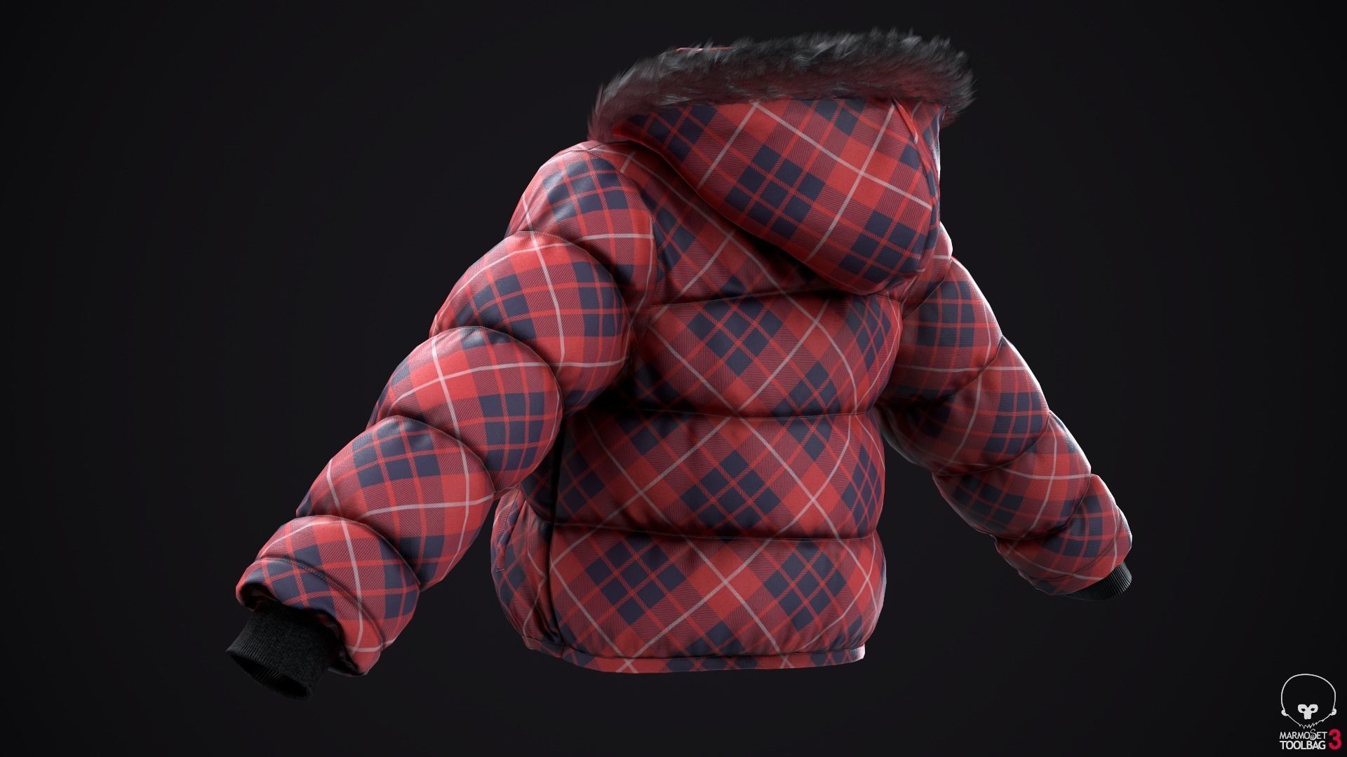 Winter jackets Low-poly 3D model_6