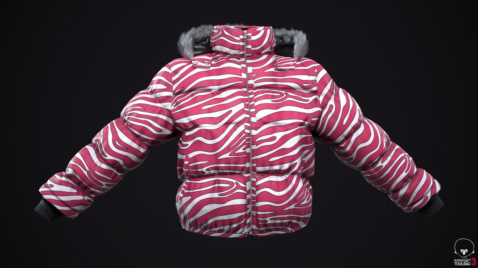 Winter jackets Low-poly 3D model_20
