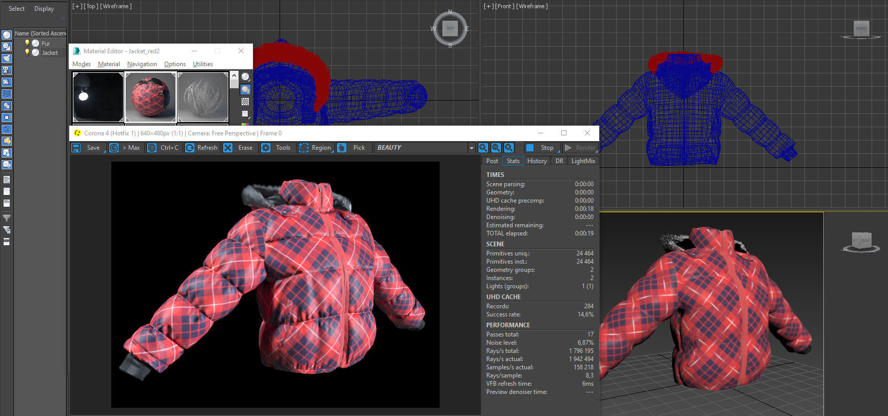 Winter jackets Low-poly 3D model_43