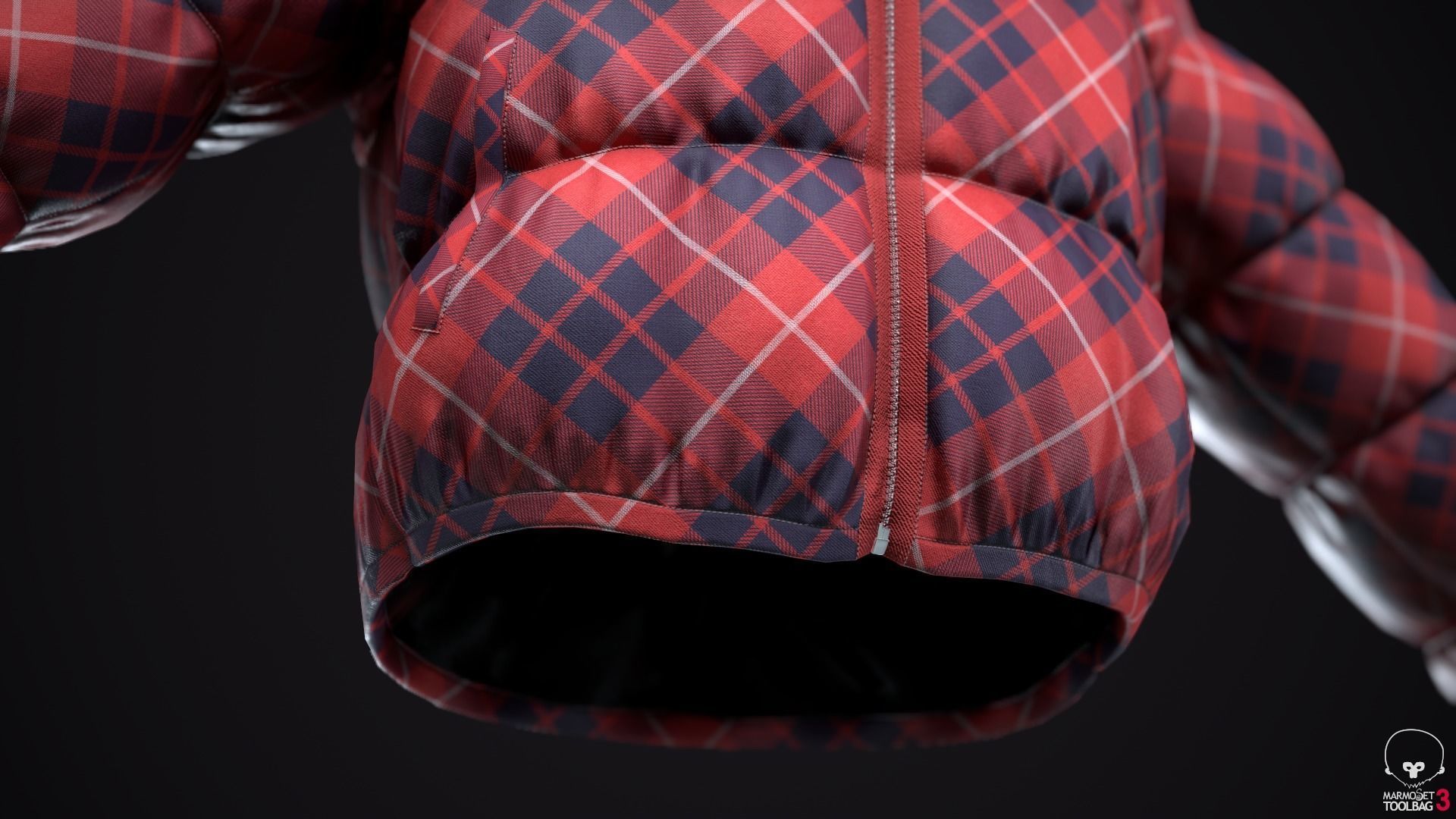 Winter jackets Low-poly 3D model_13