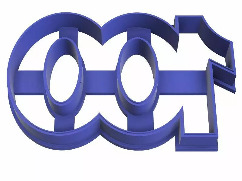 0248 Number 100 cookie cutter 3D print model_0