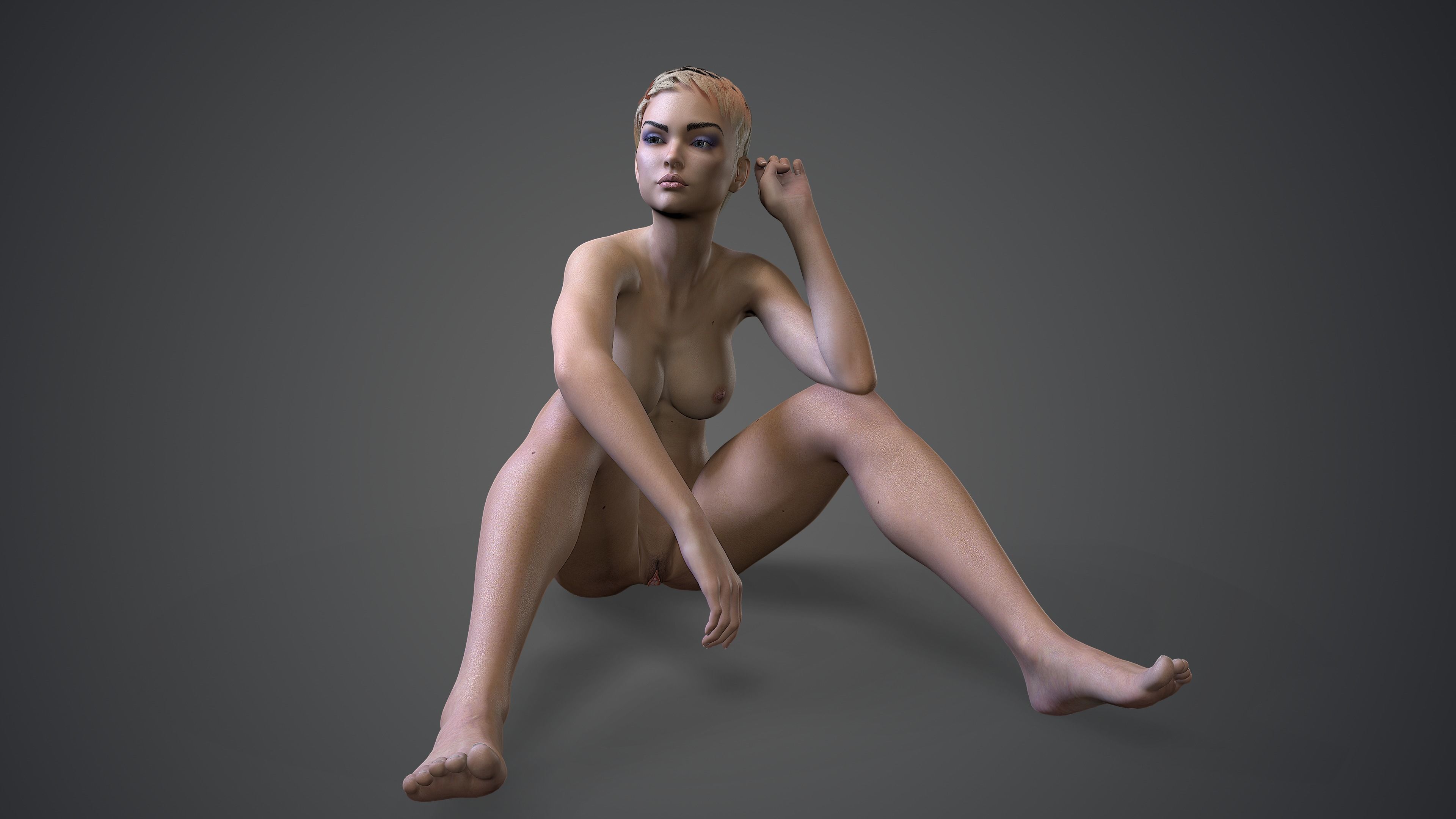 Female low poly model named Maya Low-poly 3D model_5