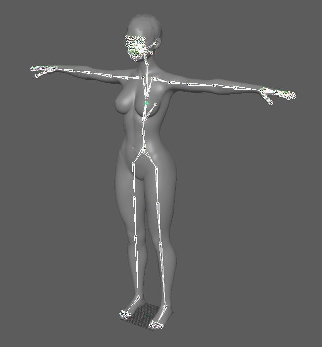 Female low poly model named Maya Low-poly 3D model_15