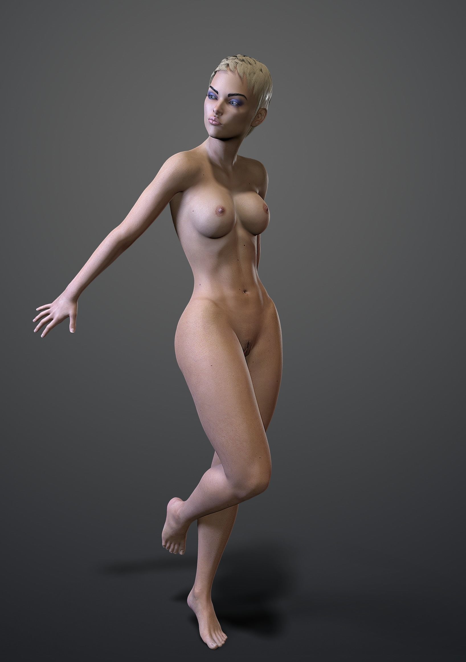 Female low poly model named Maya Low-poly 3D model_2