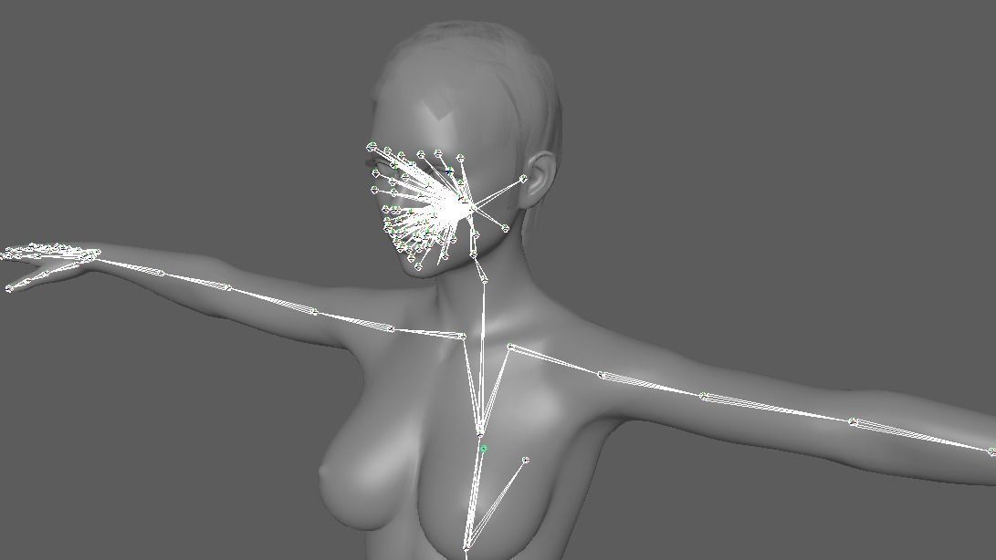 Female low poly model named Maya Low-poly 3D model_16