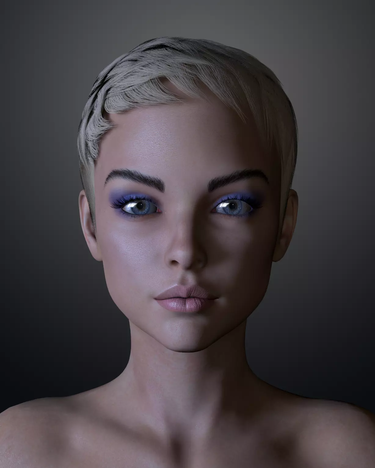 Female low poly model named Maya Low-poly 3D model_0