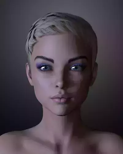 Female low poly model named Maya Low-poly 3D model