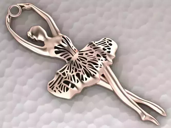 Ballet pendant 03 3D print model