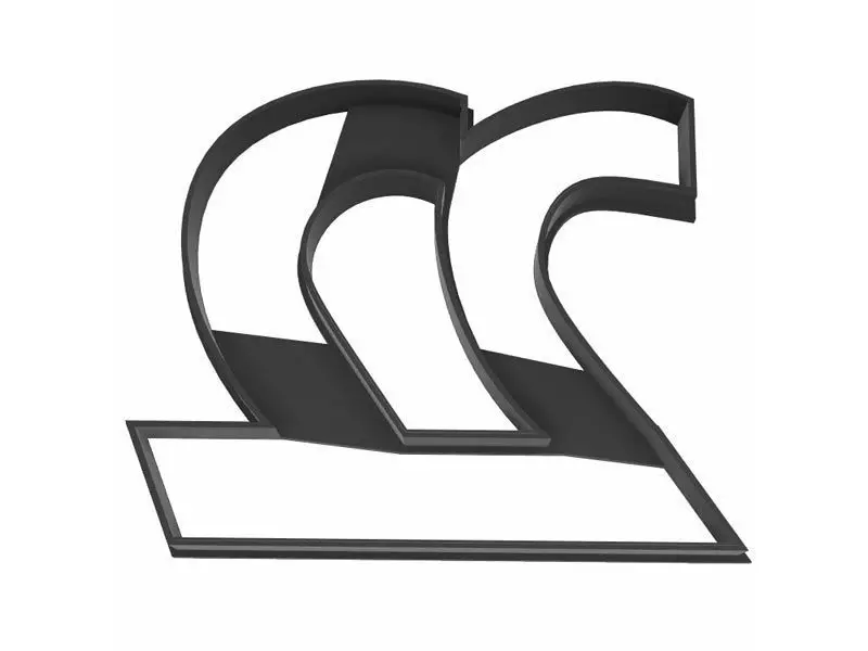 0249 Number 22 cookie cutter 3D print model_0