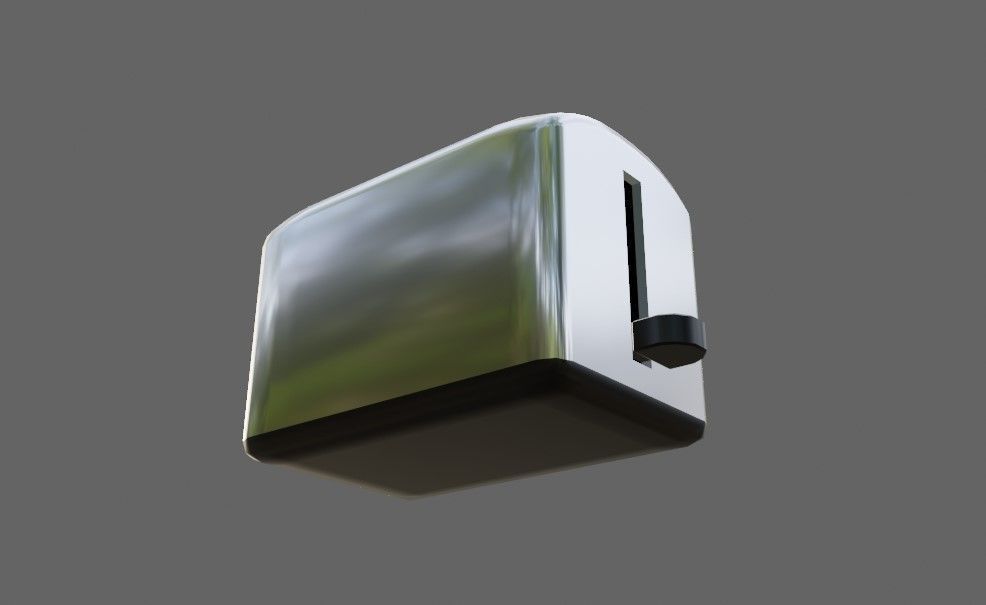 Toaster - Torradeira Low-poly 3D model_8