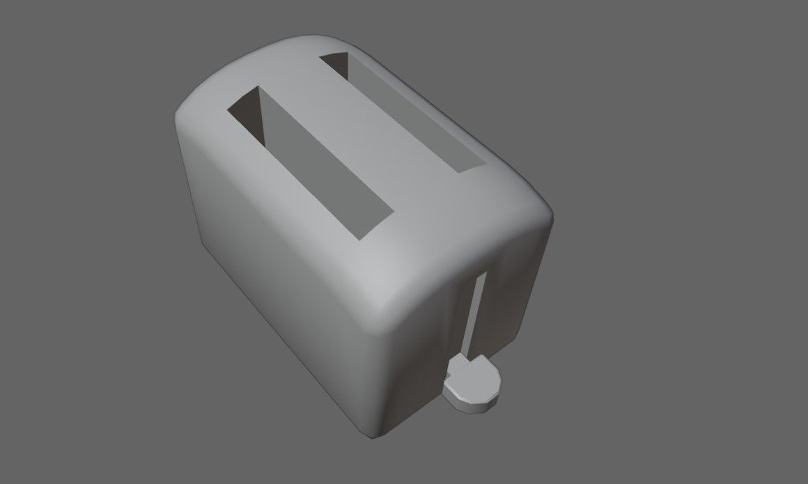 Toaster - Torradeira Low-poly 3D model_5