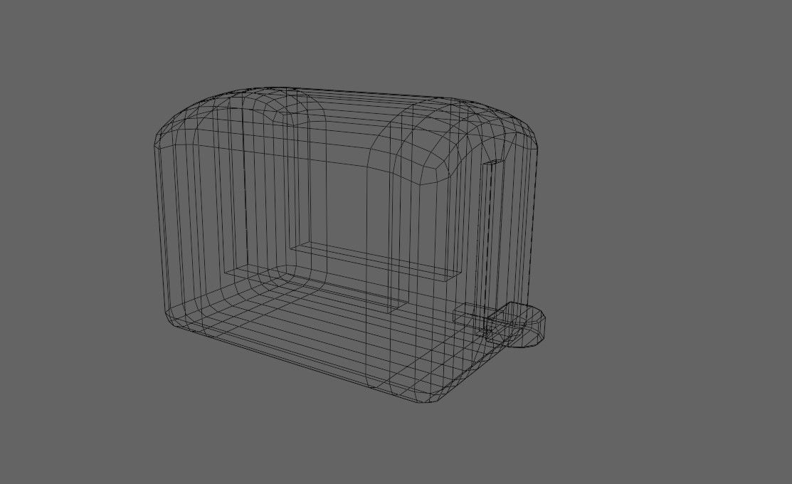 Toaster - Torradeira Low-poly 3D model_6