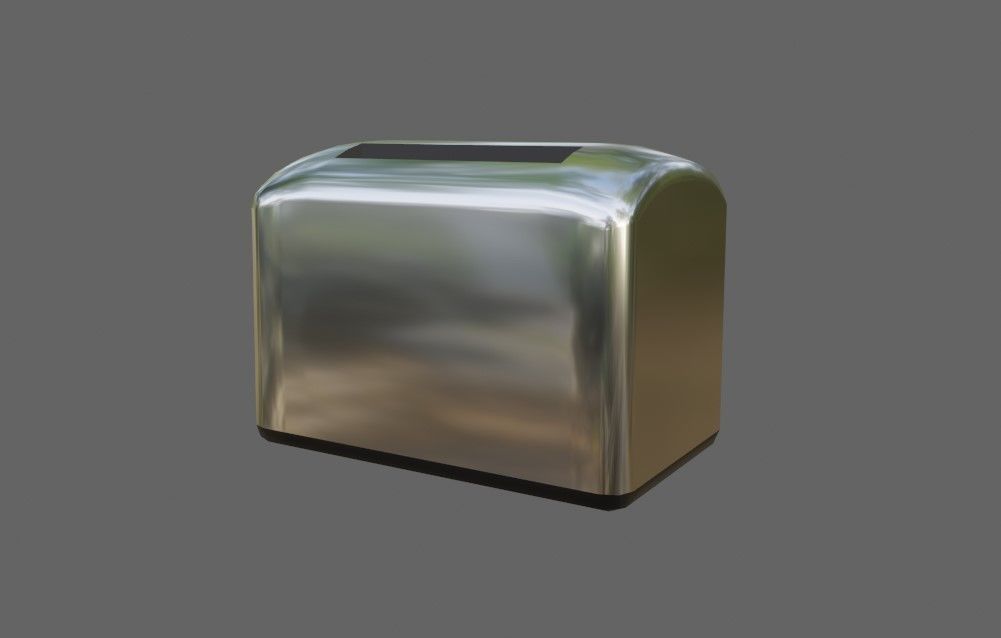 Toaster - Torradeira Low-poly 3D model_9