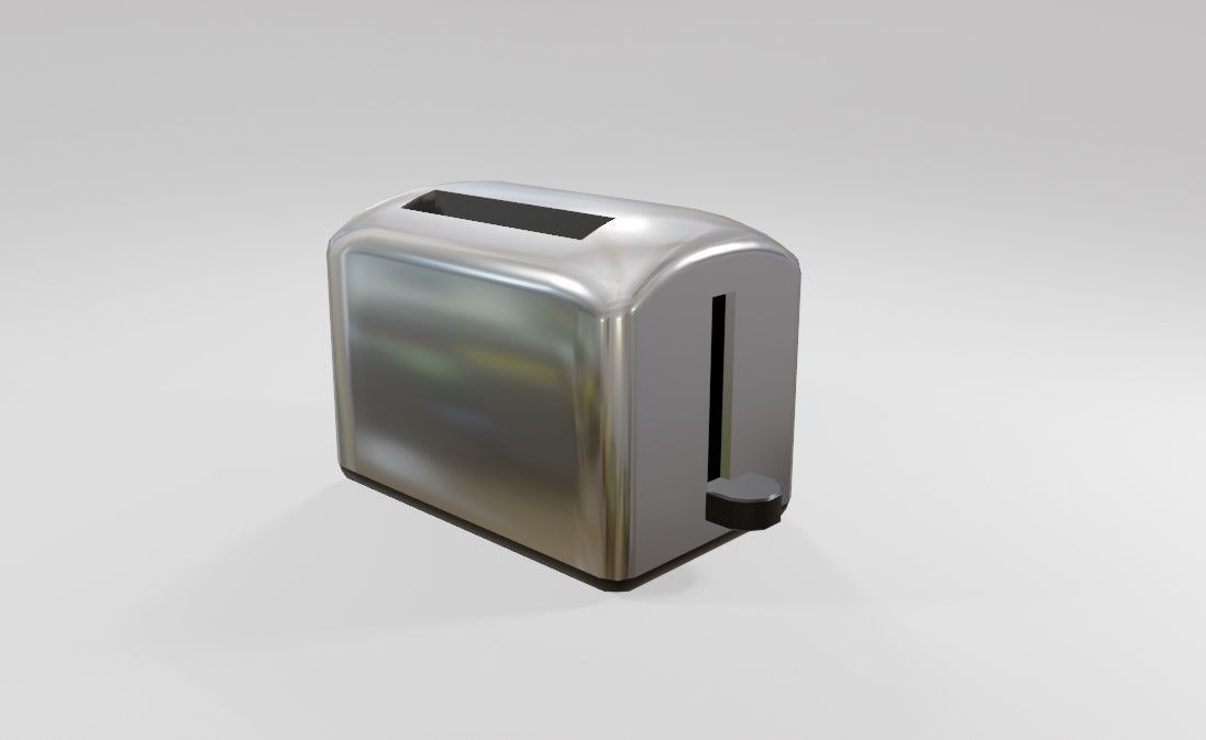 Toaster - Torradeira Low-poly 3D model_14