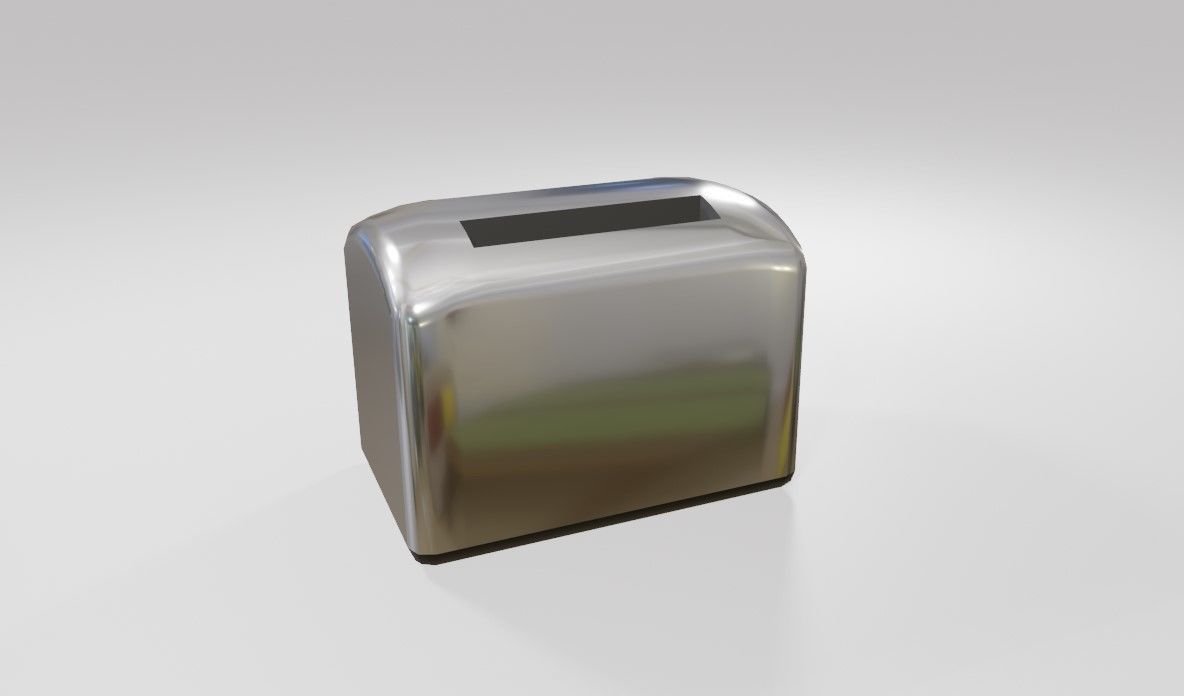 Toaster - Torradeira Low-poly 3D model_13