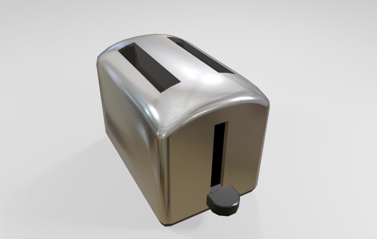 Toaster - Torradeira Low-poly 3D model_3