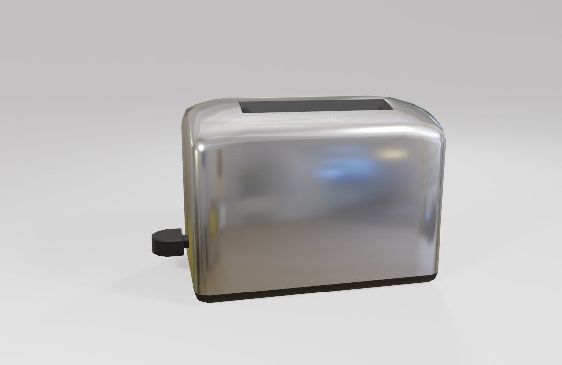 Toaster - Torradeira Low-poly 3D model_2