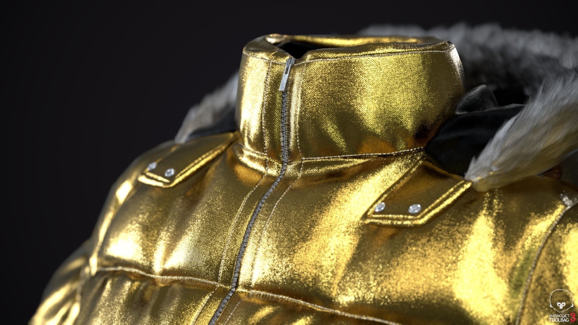 Gold and silver jackets Low-poly 3D model_12