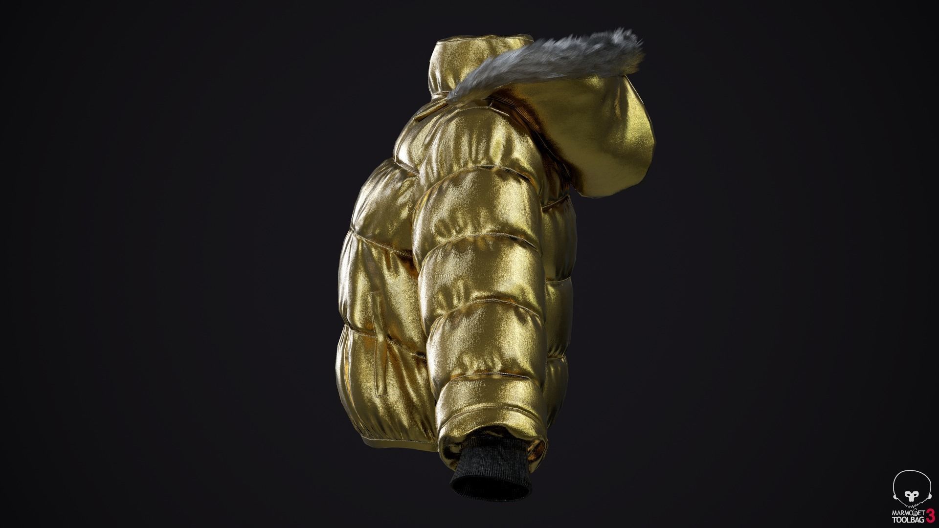 Gold and silver jackets Low-poly 3D model_5