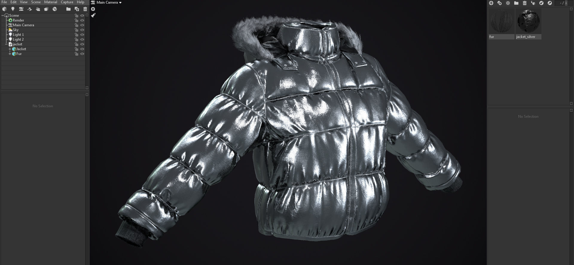 Gold and silver jackets Low-poly 3D model_43