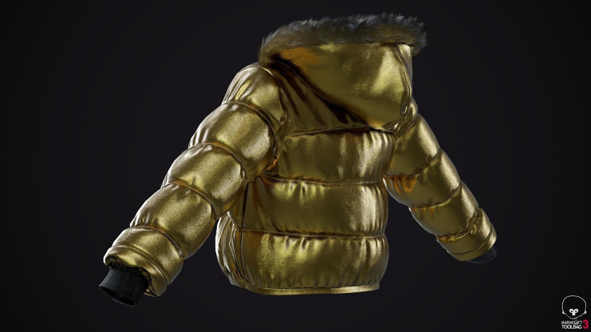 Gold and silver jackets Low-poly 3D model_6