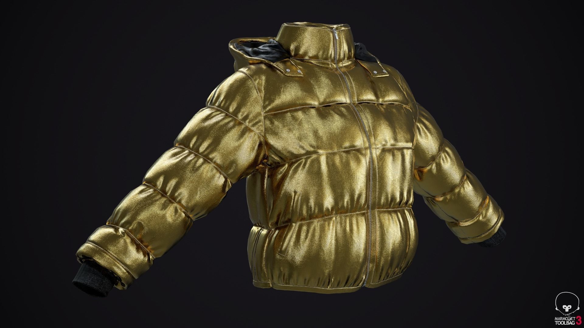 Gold and silver jackets Low-poly 3D model_2