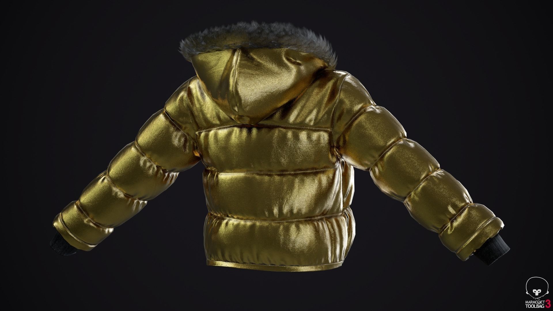 Gold and silver jackets Low-poly 3D model_7