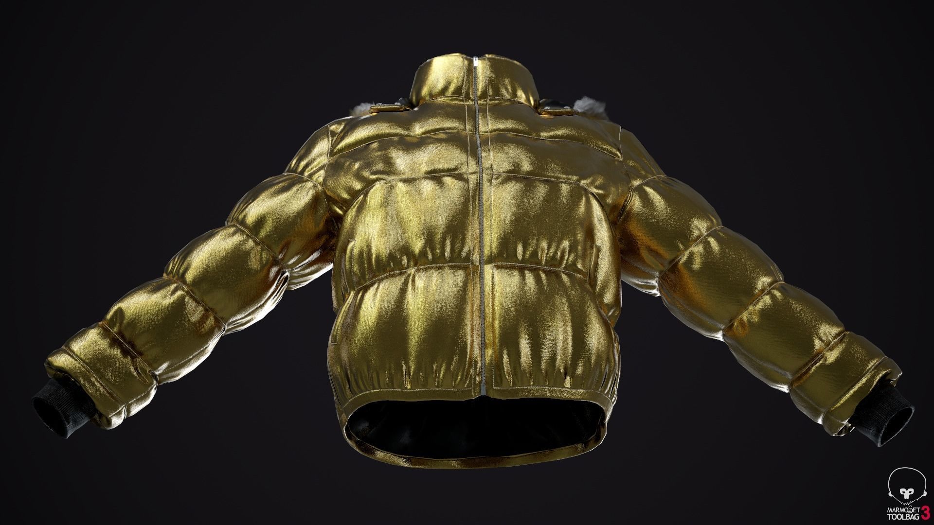 Gold and silver jackets Low-poly 3D model_15
